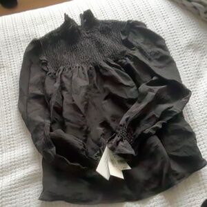 french Connection Utility nior Boza Crinkle Top Size XS
